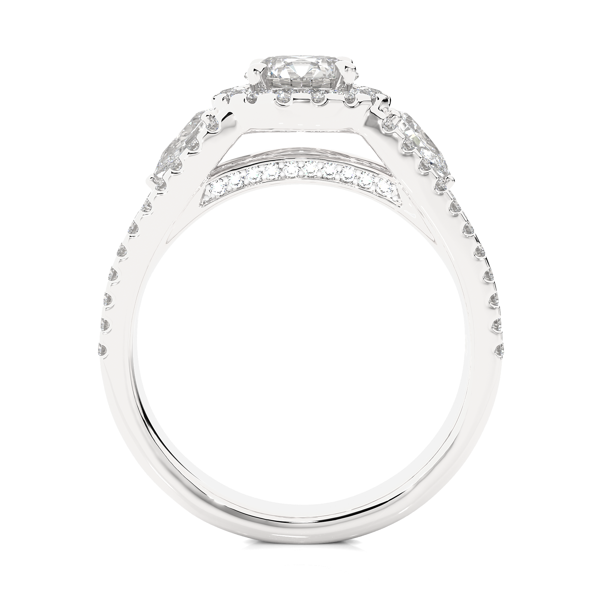 1.43 Carat H Color VS1 Clarity Diamond Studded Natural Diamond Ring.